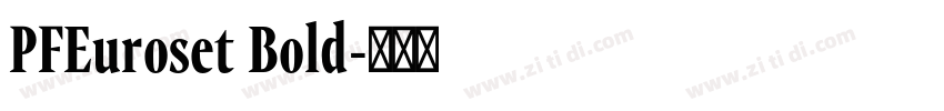 PFEuroset Bold字体转换